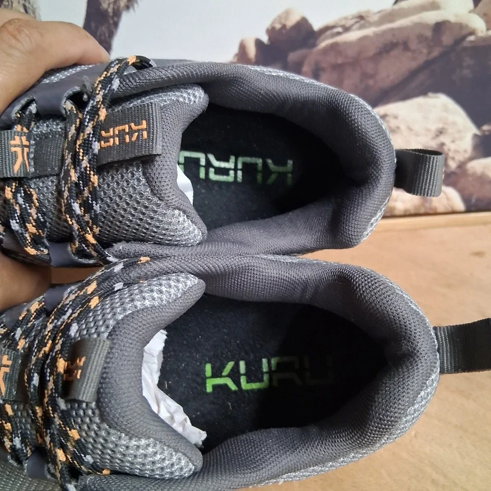 Kuru Flux Womens Gray Orange Walking Running Shoes Sneakers Sz 8.5 NICE!